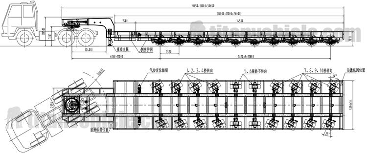 10 Axle 120 Ton Telescopic Trailer will be sent to Vietnam