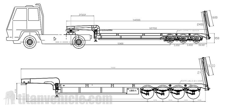3/4 Axle 60/80 Ton Low Loader Trailer for Sale in Zimbabwe