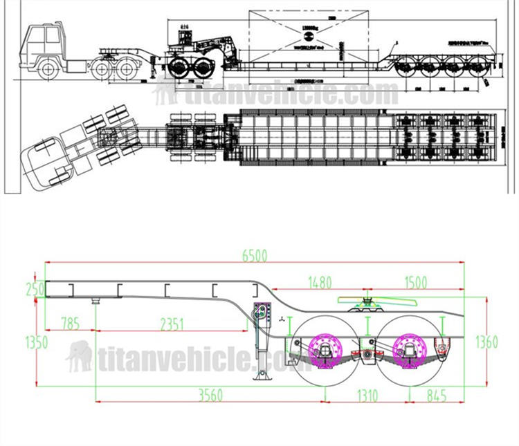 80ton hydraulic gooseneck trailer for sale