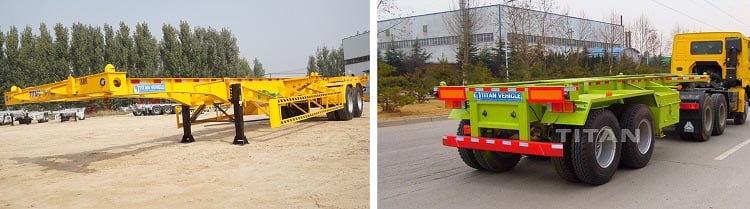 3 Axle 40ft Shipping Container Chassis Trailer for sale in Dominica