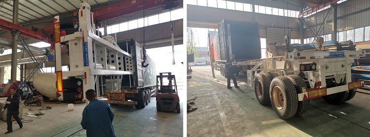 shipment of container chassis trailer