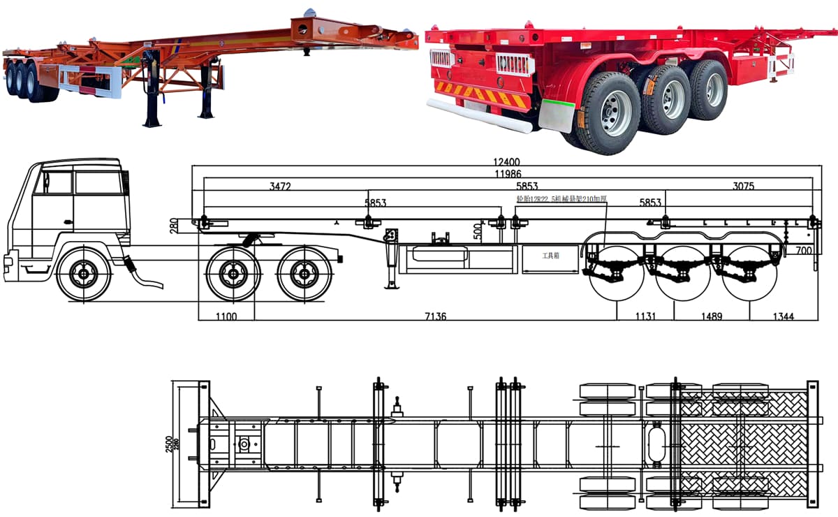 What Size is a Skeleton Trailer for Sale? 