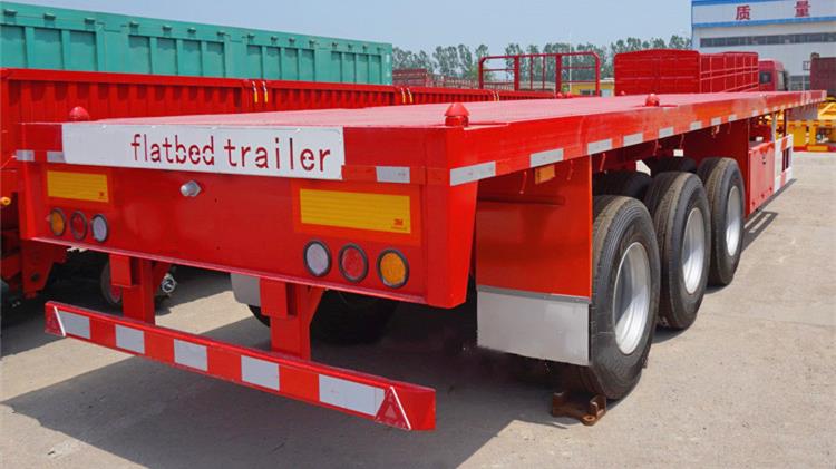 Tri Axle 40 Foot Container Flat Deck Trailer for Sale In Kenya Embbakasi