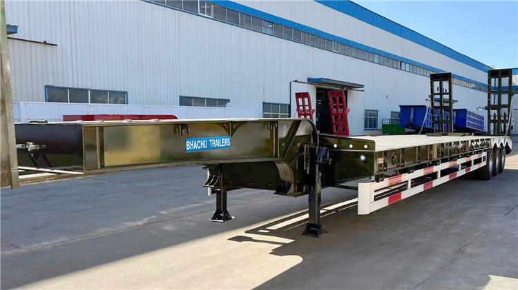 Tri Axle 80 Ton Low Bed Truck Trailer for Sale | Bhachu Trailers Price