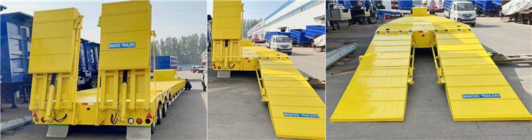 Bhachu 80 Ton Low Bed Truck Trailer with Folding Ladder for Sale In Kenya