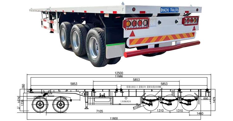 Bhachu Tri Axle Flatbed Trailer for Sale in Kenya