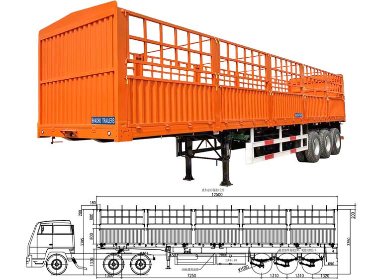 Bhachu 3 Axle 60 Ton Fence Semi Trailer for Sale In Tanzania