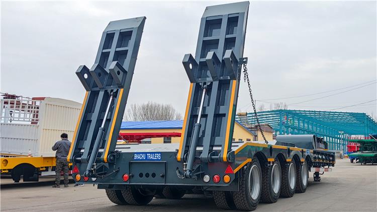 Bhachu 4 Axle 100 Ton Low Bed Trailer for Sale In Tanzania
