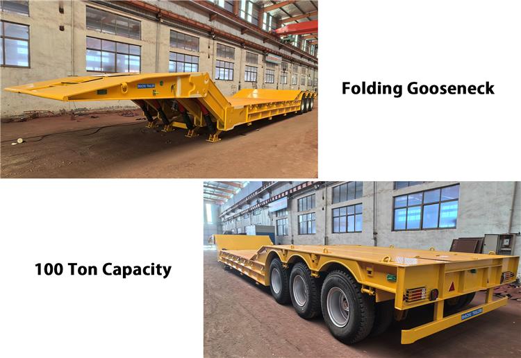 Bhachu 3 Axle 100 Ton Folding Gooseneck Trailer for Sale In Guyana