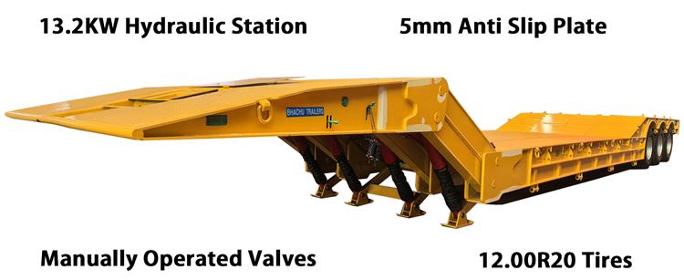 Bhachu 3 Axle 100 Ton Folding Gooseneck Trailer for Sale In Guyana