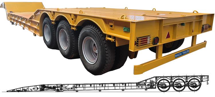 Bhachu 3 Axle 100 Ton Folding Gooseneck Trailer for Sale In Guyana