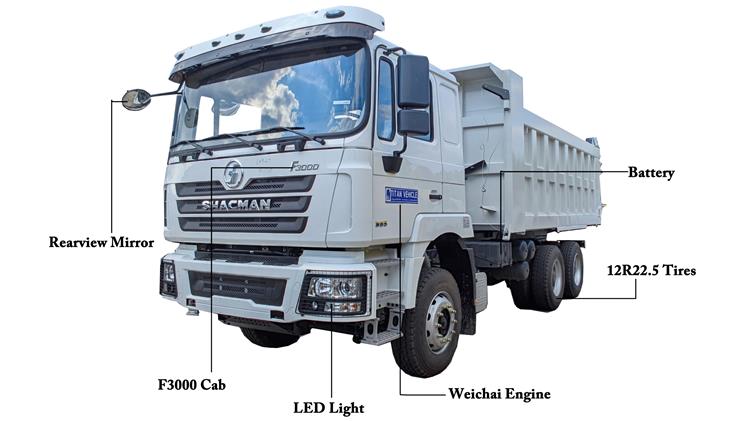 Shacman F3000 Dump Truck 6x4 for Sale In Tanzania