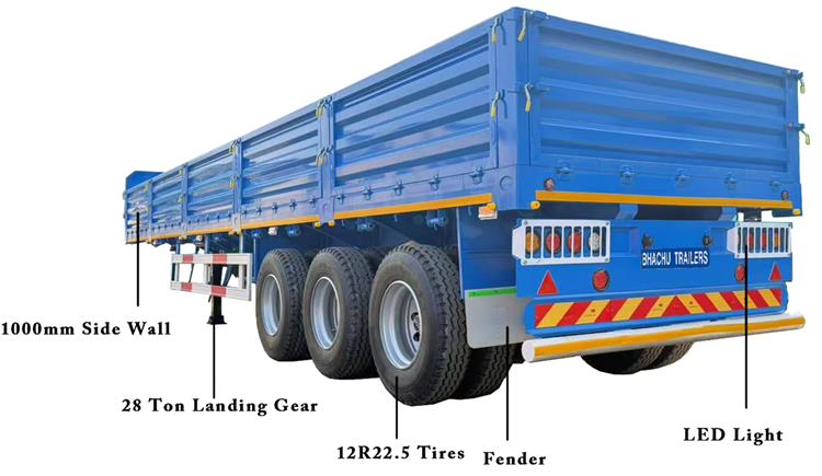 Bhachu 3 Axle Drop Side Trailer for Sale In Uganda