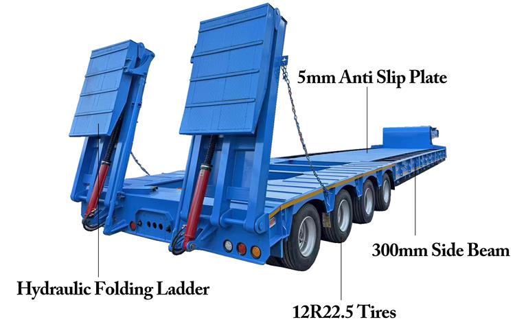 4 Line 8 Axle Low Bed Trailer for Sale In Zambia