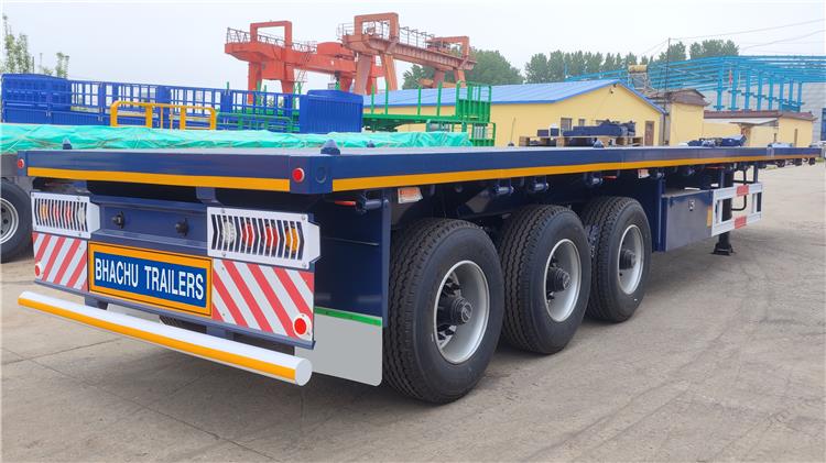 Bhachu 3 Axle Flatbed Trailer with Single Tires for Sale In Tanzania