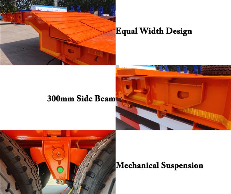 Bhachu 2 Axle 60 Ton Equal Width Lowbed Semi Trailer for Sale In Tanzania Dar es Salaam