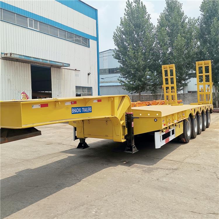 5 Axle 120 Ton Low Bed Truck Trailer